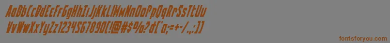 Battleworldsuperital Font – Brown Fonts on Gray Background