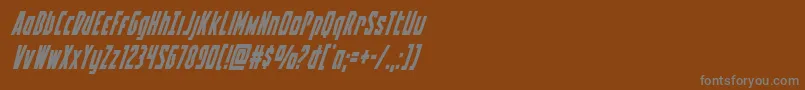 Battleworldsuperital Font – Gray Fonts on Brown Background