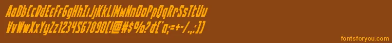 Battleworldsuperital Font – Orange Fonts on Brown Background