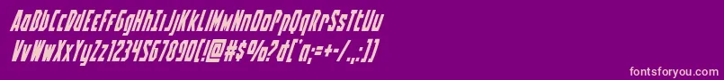 Battleworldsuperital Font – Pink Fonts on Purple Background