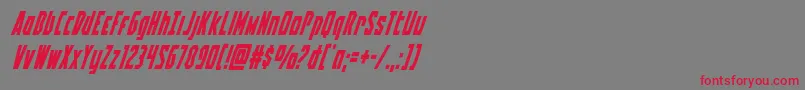 Battleworldsuperital Font – Red Fonts on Gray Background
