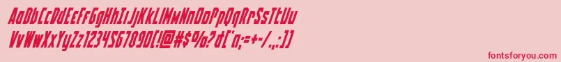 Battleworldsuperital Font – Red Fonts on Pink Background