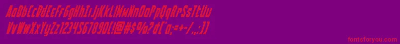 Battleworldsuperital Font – Red Fonts on Purple Background