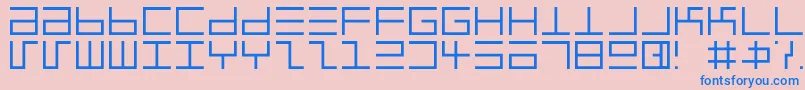 EppsEvansLight Font – Blue Fonts on Pink Background