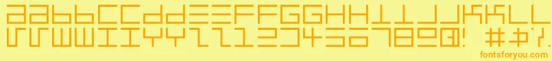 EppsEvansLight Font – Orange Fonts on Yellow Background