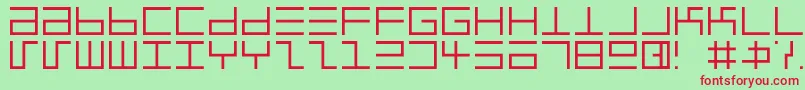 EppsEvansLight Font – Red Fonts on Green Background