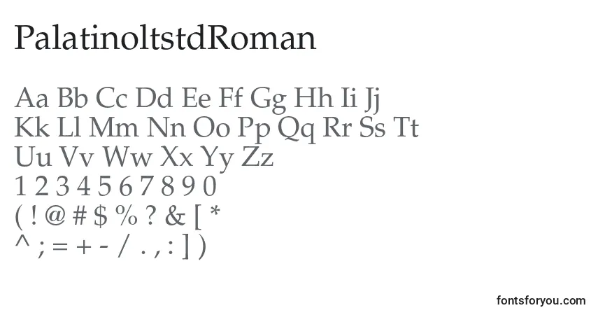 Czcionka PalatinoltstdRoman – alfabet, cyfry, specjalne znaki