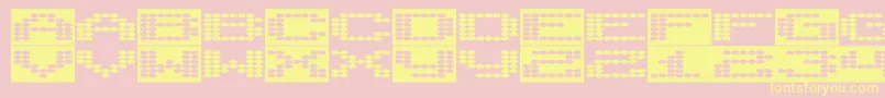 Syntheticsyncronism Font – Yellow Fonts on Pink Background