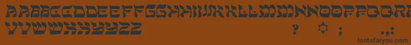 Шрифт PeaceRegular – чёрные шрифты на коричневом фоне