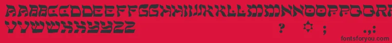 PeaceRegular Font – Black Fonts on Red Background