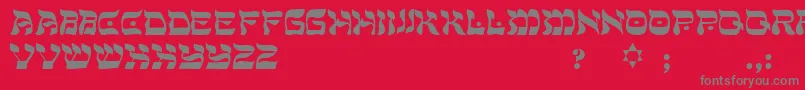 PeaceRegular Font – Gray Fonts on Red Background