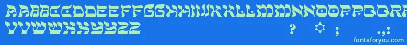 PeaceRegular Font – Green Fonts on Blue Background