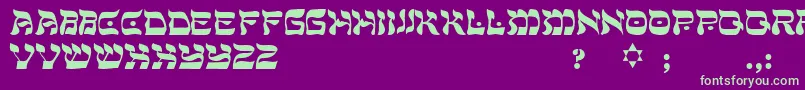 PeaceRegular-fontti – vihreät fontit violetilla taustalla