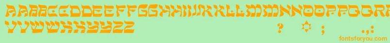 PeaceRegular Font – Orange Fonts on Green Background