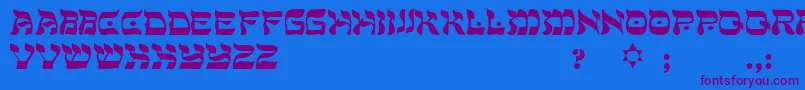 Шрифт PeaceRegular – фиолетовые шрифты на синем фоне