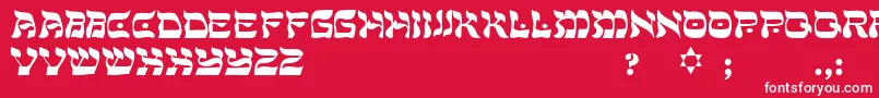 PeaceRegular Font – White Fonts on Red Background