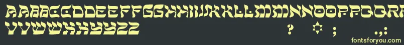 Weitere Informationen zur PeaceRegular-Schriftart PeaceRegular-Schriftart – Gelbe Schriften auf schwarzem Hintergrund