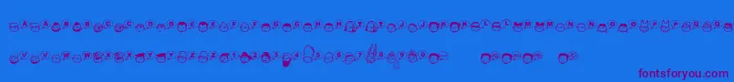 ThaBoukagnesExtra Font – Purple Fonts on Blue Background