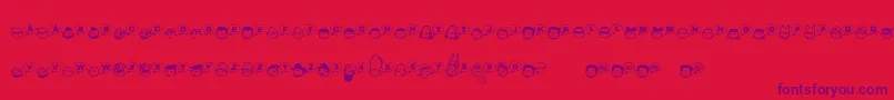 ThaBoukagnesExtra Font – Purple Fonts on Red Background