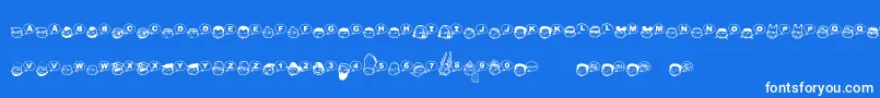 ThaBoukagnesExtra Font – White Fonts on Blue Background