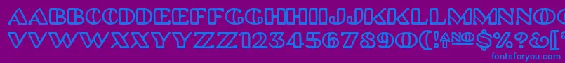 Platinum Font – Blue Fonts on Purple Background