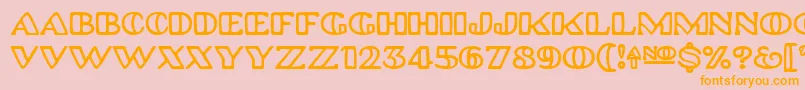 Platinum Font – Orange Fonts on Pink Background