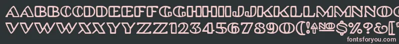 Platinum Font – Pink Fonts on Black Background