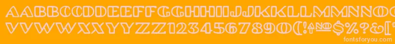 Platinum Font – Pink Fonts on Orange Background