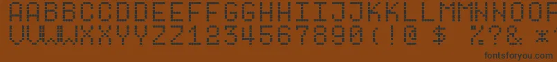 Dotf1 Font – Black Fonts on Brown Background