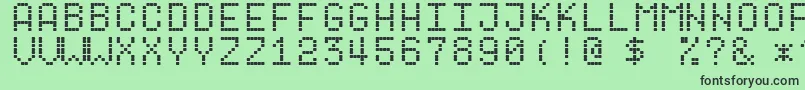 Dotf1 Font – Black Fonts on Green Background