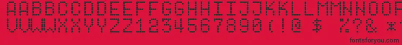 Dotf1 Font – Black Fonts on Red Background