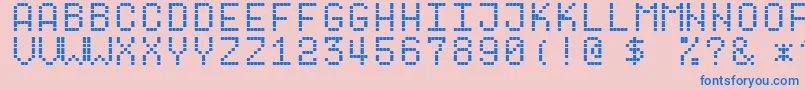 Police Dotf1 – polices bleues sur fond rose