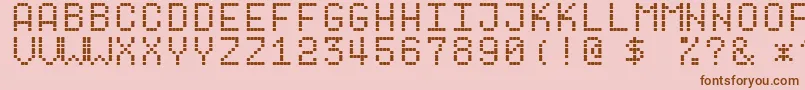 More about Dotf1 Font Dotf1 Font – Brown Fonts on Pink Background