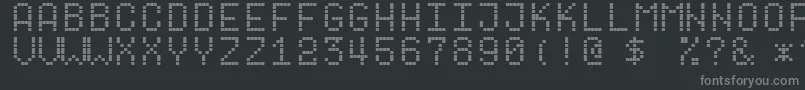 Czcionka Dotf1 – szare czcionki na czarnym tle