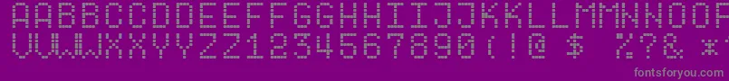 Dotf1 Font – Gray Fonts on Purple Background