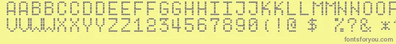 Шрифт Dotf1 – серые шрифты на жёлтом фоне