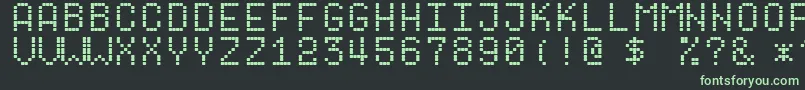 Dotf1 Font – Green Fonts on Black Background