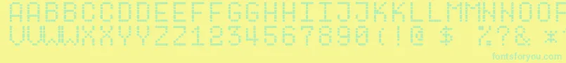En savoir plus sur la police Dotf1 Police Dotf1 – polices vertes sur fond jaune