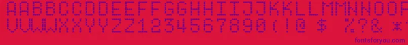 Dotf1 Font – Purple Fonts on Red Background