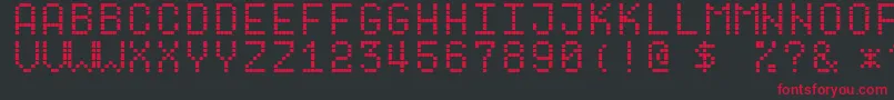 Dotf1 Font – Red Fonts on Black Background