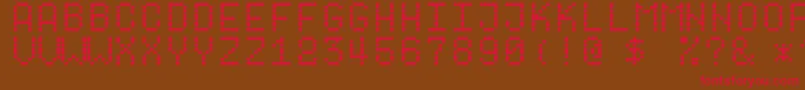 Dotf1 Font – Red Fonts on Brown Background