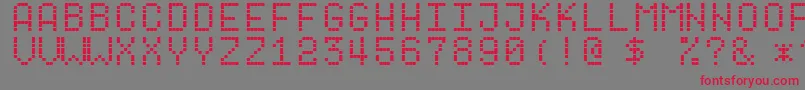 Dotf1 Font – Red Fonts on Gray Background