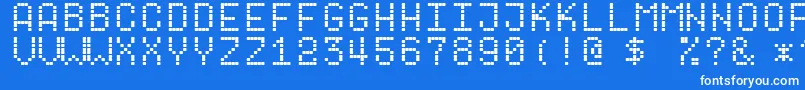 Dotf1 Font – White Fonts on Blue Background