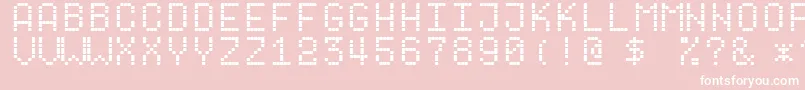 Dotf1 Font – White Fonts on Pink Background