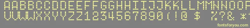 Dotf1 Font – Yellow Fonts on Gray Background