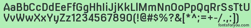 フォントMilibussbRegular – 緑の背景に黒い文字