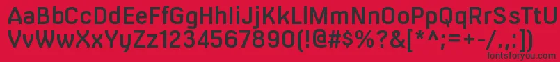 MilibussbRegular Font – Black Fonts on Red Background