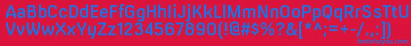 MilibussbRegular Font – Blue Fonts on Red Background