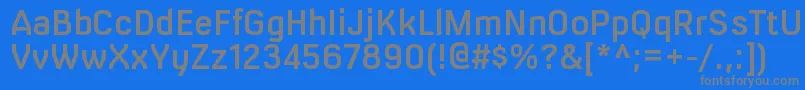 フォントMilibussbRegular – 青い背景に灰色の文字