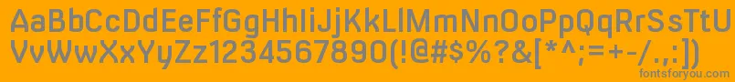 フォントMilibussbRegular – オレンジの背景に灰色の文字